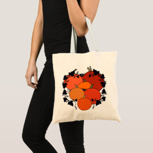 Herbst Kürbis Design Tote Tasche. Tragetasche