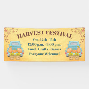 Herbst Kürbis Erntefest Banner