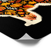 Herbst Kürbis Fall Samoyed Erntedank Womens Me Poster (Ecke)