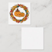 Herbst-Kürbis-Familienkranz Mitteilungskarte (Vorne/Hinten)