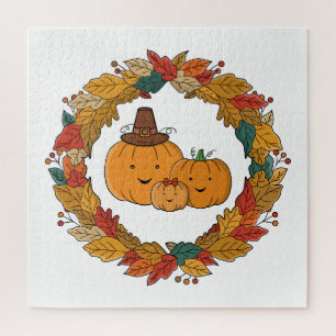 Herbst-Kürbis-Familienkranz Puzzle
