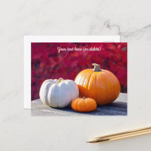 Herbst-Kürbis-Feiertagspostkarte Feiertagspostkarte