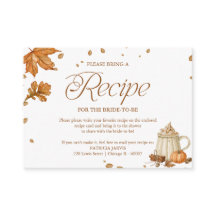 Herbst-Kürbis-Gewürz-Brautparty-Rezeptanfrage