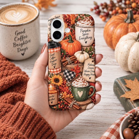 Herbst-Kürbis-Gewürz-Collage Case-Mate iPhone Hülle