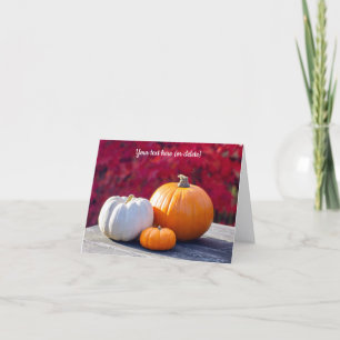 Herbst-Kürbis-Grußkarte Dankeskarte