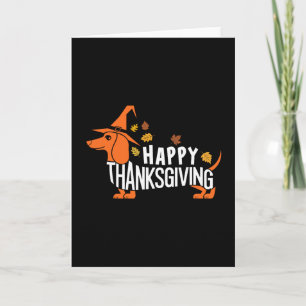 Herbst-Kürbis-Herbst-Dachshund-Erntedankfest Fraue Karte