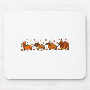 Herbst-Kürbis-Herbst-Dachshund-Thanksgiving-Damen  Mousepad