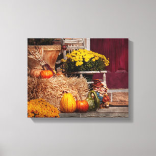 Herbst - Kürbis - Herbstvorbereitungen Leinwanddruck