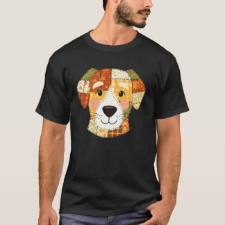 Herbst-Kürbis-Hund-Herbsternte-Halloween T-Shirt