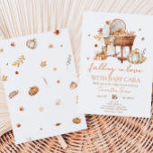 Herbst Kürbis in Liebe Kinderdusche fallen Einladung