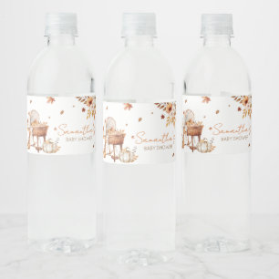 Herbst Kürbis in Liebe Kinderdusche fallen Wasserflaschenetikett