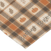 Herbst-Kürbis-Kariert Kurzer Tischläufer (Ecke)