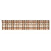 Herbst-Kürbis-Kariert Kurzer Tischläufer (Horizontal)