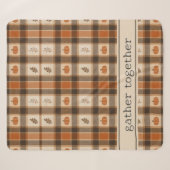 Herbst-Kürbis-Kariert Sherpadecke (Vorderseite (Horizontal))