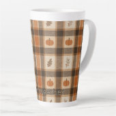 Herbst-Kürbis-Karo Milchtasse (Rechte Ecke)