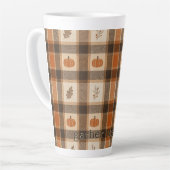 Herbst-Kürbis-Karo Milchtasse (Linke Ecke)
