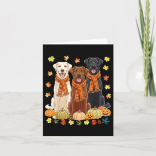 Herbst Kürbis Labrador Retriever Thanksgiving Karte