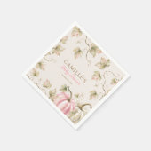 Herbst-Kürbis-Mädchen-Baby-Party Serviette (Ecke)