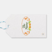 Herbst Kürbis Orange Green Geschenktasten Geschenkanhänger (Rückseite Horizontal)