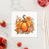 Herbst-Kürbis-Papier-Servietten  Serviette (Beispiel)