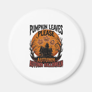 Herbst-Kürbis-Shirt mit vintage-spukhaften Herbstb Magnet
