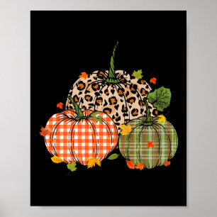 Herbst-Kürbis Süß Erntedankfest Herbst Büffel Kari Poster