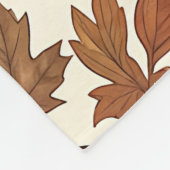 Herbst-Kürbis- und Blatt-Nahtloses Muster Fleecedecke (Ecke)