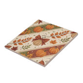 Herbst-Kürbis- und Blätter-Fall-Muster Fliese (Seite)
