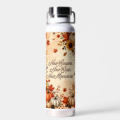 Herbst-Kürbis-Wasserflasche Trinkflasche (Rückseite)