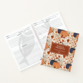 Herbst Kürbis Wildblume Erntedank Rezept Notizblock (Innenseite)