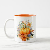 Herbst Kürbis Zweifarbige Tasse (Links)