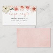 Herbst Kürbisbaby Dusche Windel Gewinnkarten