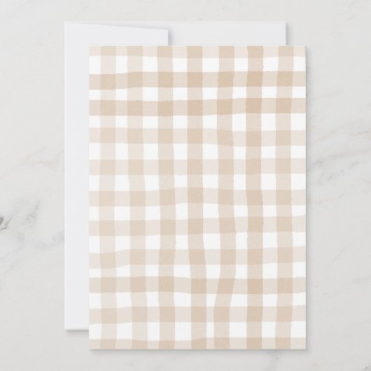 Herbst Kürbisblume Rustikales Erntedank Abendessen Einladung (Rückseite)