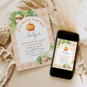 Herbst Kürbisbrunnendusche Einladung