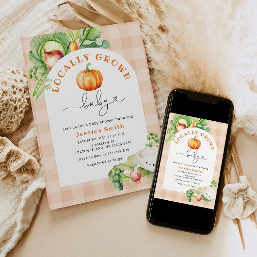 Herbst Kürbisbrunnendusche Einladung