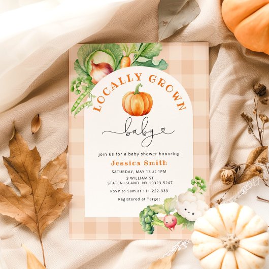 Herbst Kürbisbrunnendusche Einladung