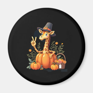 Herbst Kürbisfall Giraffe Erntedank Womens Me Magnet