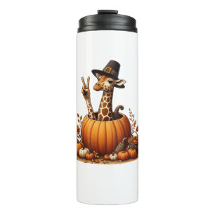 Herbst Kürbisfall Giraffe Erntedank Womens Me Thermosbecher