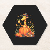 Herbst Kürbisfall Giraffe Erntedank Womens Me Untersetzer (Vorderseite)