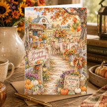 Herbst-Kürbisfarm September Alles Gute zum Geburts