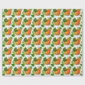 Herbst-Kürbisfeld Geschenkpapier (Flach)