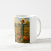 Herbst-Kürbisfeld & Vogelscheuche Kaffeetasse (VorderseiteRechts)