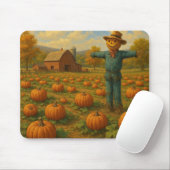 Herbst-Kürbisfeld & Vogelscheuche Mousepad (Mit Mouse)