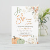 Herbst Kürbisgeschlecht offen die Einladung (Stehend Vorderseite)