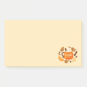 Herbst-Kürbisgewürz-Post-It-Notizen Post-it Klebezettel