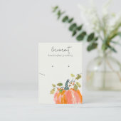 Herbst-Kürbiskolbenschnecke Visitenkarte (Stehend Vorderseite)