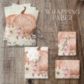 Herbst Kürbiskürbis Blätter Rustikales Holzdekoupa