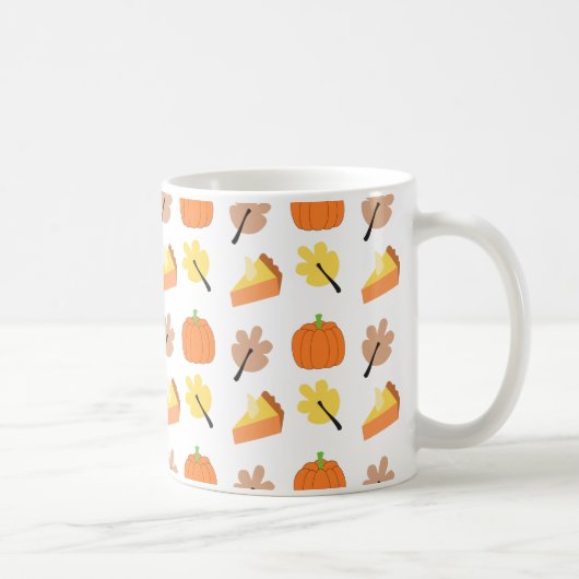 Herbst-Kürbismuster Kaffeetasse (Rechts)