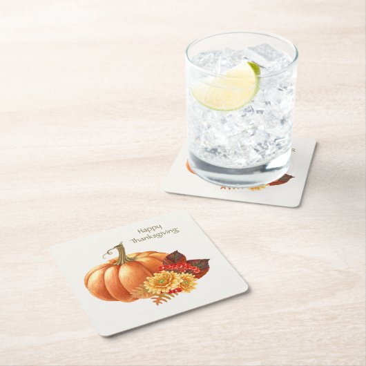 Herbst-Kürbispapier-Untersetzer Rechteckiger Pappuntersetzer (Vor Ort)