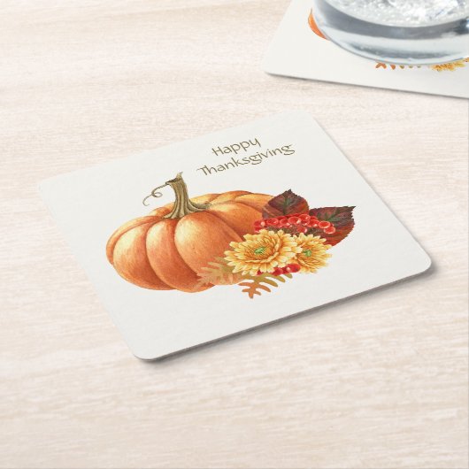 Herbst-Kürbispapier-Untersetzer Rechteckiger Pappuntersetzer (angewinkelt)